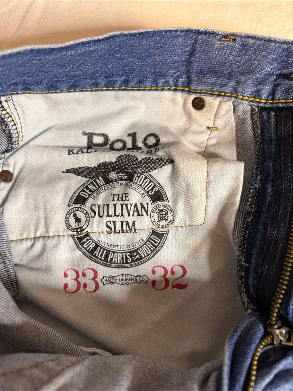 Ralph Lauren Distressed Straight Light Blue Jeans